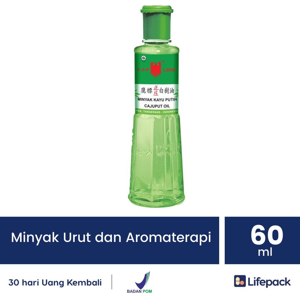 Cap Lang Minyak Kayu Putih - Minyak Kayu Putih Pereda Sakit Perut, Perut Kembung - Lifepack-60 ML
