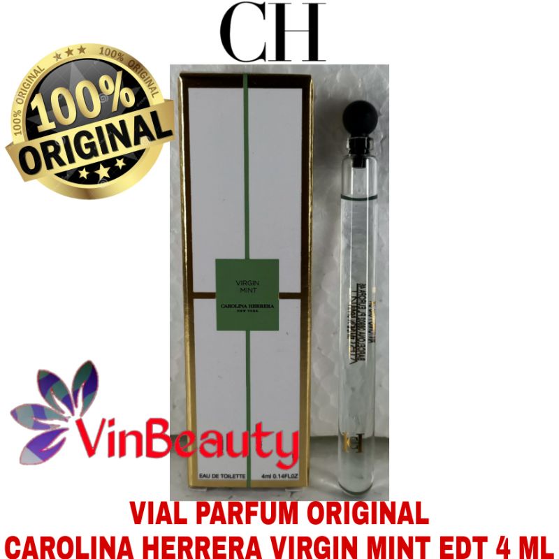 Vial Parfum OriginaL Carolina Herrera Virgin Mint EDT 4 ml For Unisex Murah