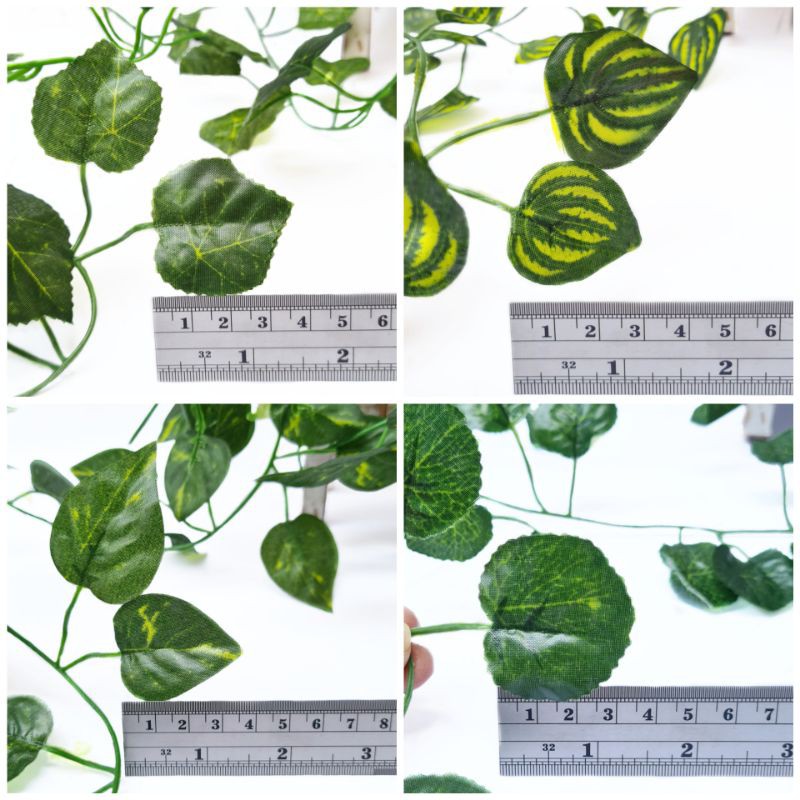 AL92 (12PCS) Daun Rambat 2m Lotus Peperomia Semangka Anggur Sri Gading Plastik Hiasan Backdrop