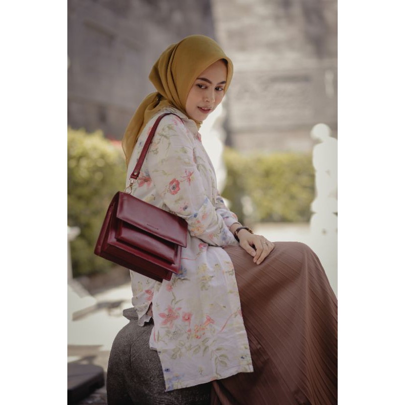 TAS KULIT ASLI VERMONT CROSSBODY BAG ( MAROON)