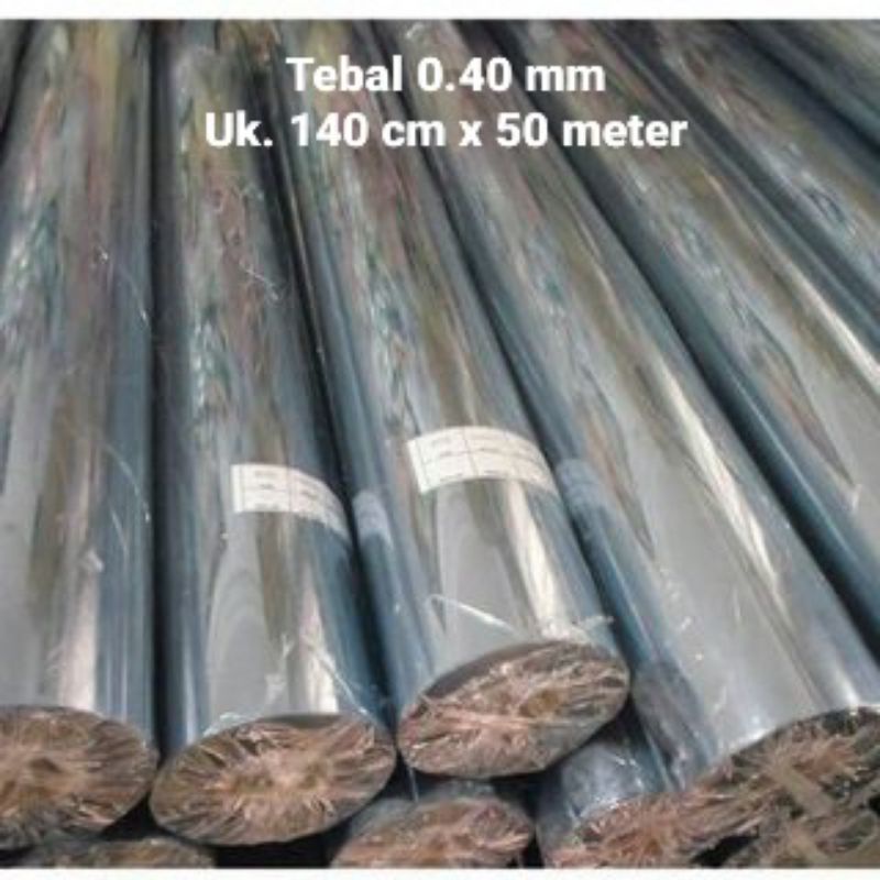 

STEMPELSURABAYA Mika roll pvc rigid 0.40 mm (140cm x 50 meter) mika roll gelondongan mika tebal