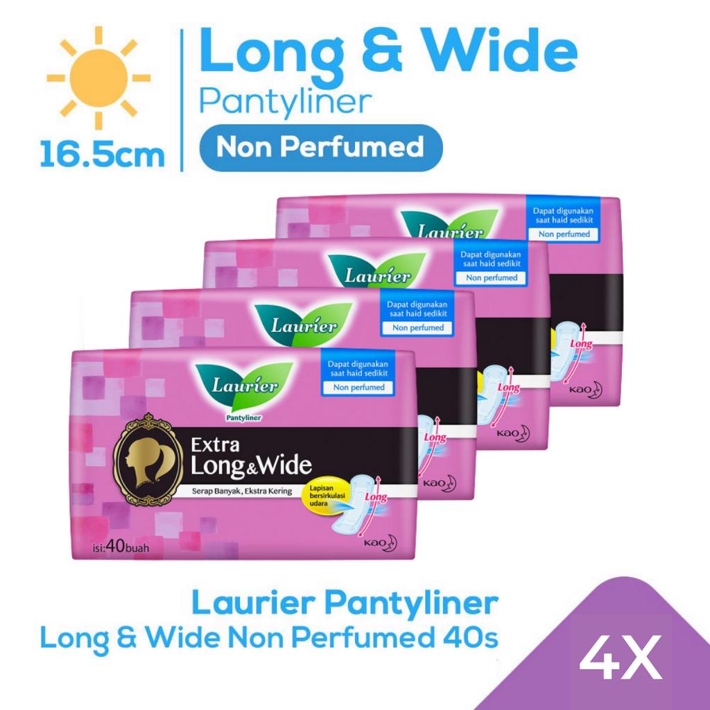 Laurier Cleanfresh Pantyliner Keputihan Breathable Extra Long and Wide Non Perfumed -Tetap Bersih & 