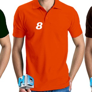 HD | Polo shirt KAOS POLO PRIA / KAOS KRAH | Baju polo pria | atasan pria-8 orange