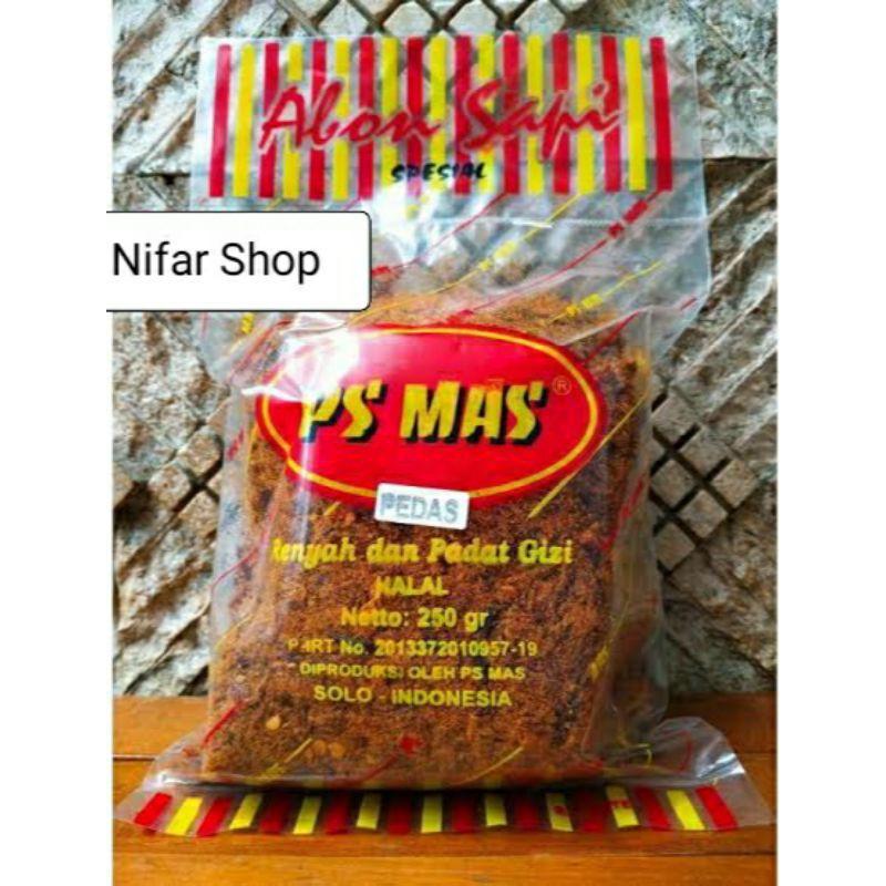 

Abon Sapi Pedas PS Mas Solo 250gr Halal