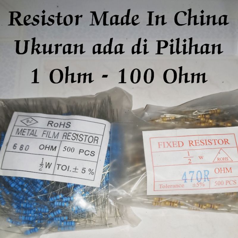 500pcs Resistor 1/2 Watt (Perpack) Custom 0.5 Watt