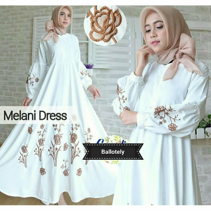 Gaun / dress wanita / cewe baju gamis wanita motif bunga untuk pesta kerja hadiah kado