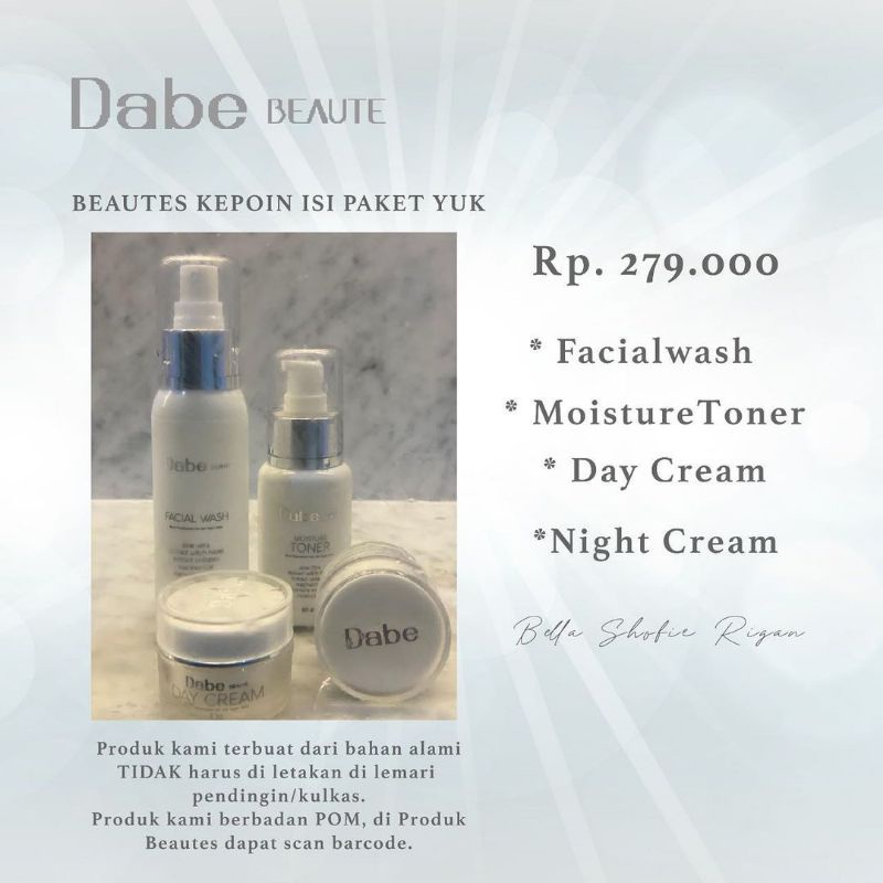 (VCM) DABE BEAUTE skincare by bella shofie rigan dabebeaute