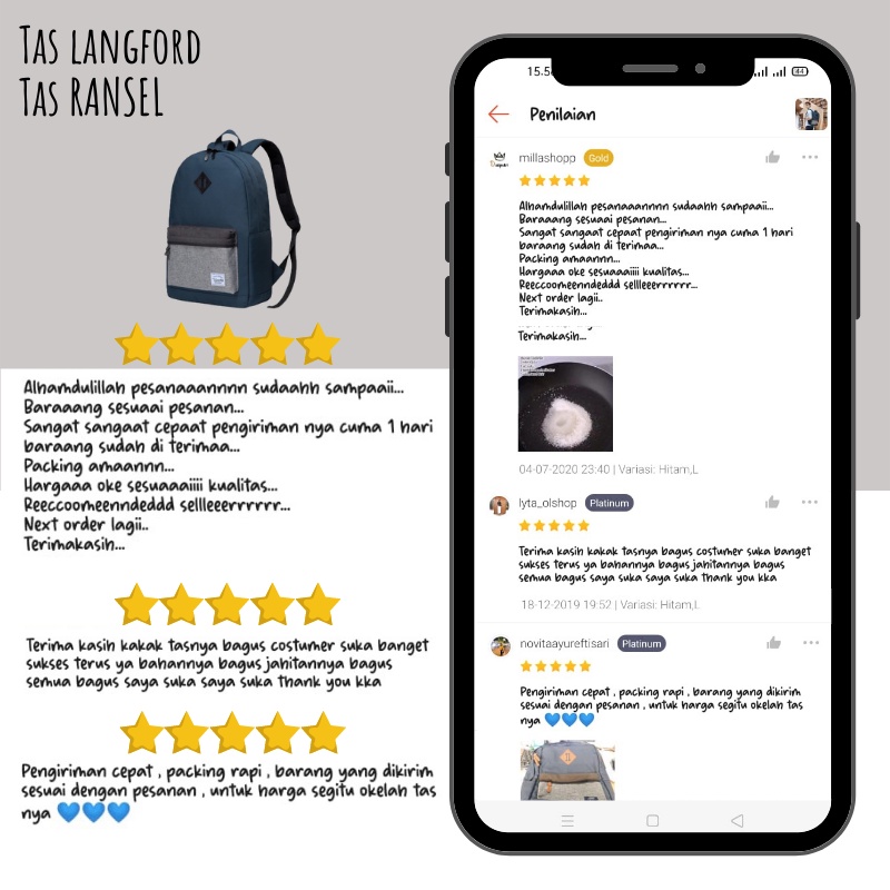 Tas Ransel - Tas Backpack Punggung Sekolah Multifungsi Stylish Kekinian Murah Cewek Cowok 001