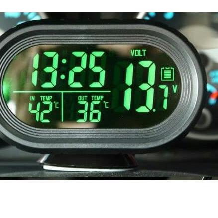 ▲ Jam Digital Mobil dual colour led backlight. ampere meter volt meter ♜