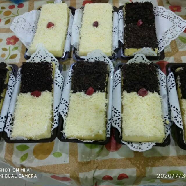 

Bolu susu toping coklat dan mix keju coklat