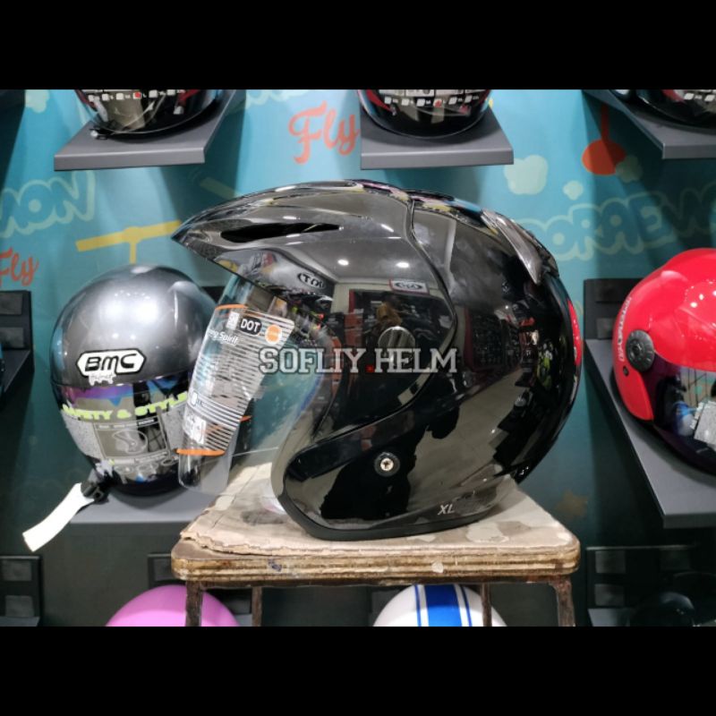 HELM INK CX 22 SPORT SOLID BLACK GLOSSY INK CX22 CX-22 BLACK METALIK INK ORIGINAL