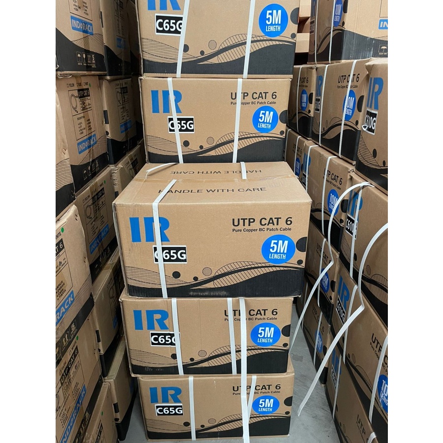 INDORACK PATCH CORD UTP CAT 6 - KABEL LAN CAT6 5 METER HIJAU