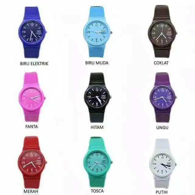 [ COD ] Dari Jakarta Jam Tangan Q&Q Jelly Quartz Water Resistance QQ Karet Transparan Rubber