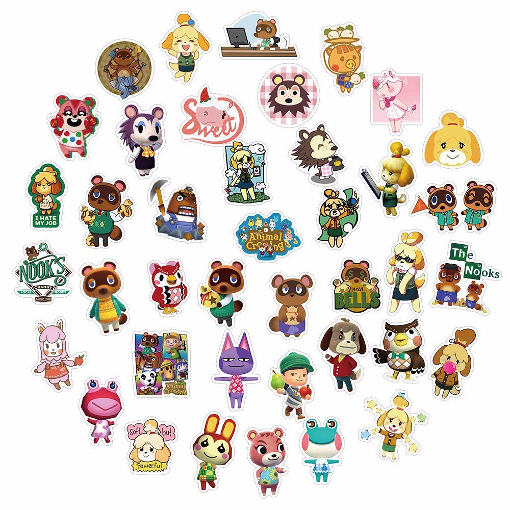 Lanfy Stiker Animal Crossing Lucu Kulkas Laptop Alat Tulis Stiker Koper Stiker Hias Kartun Sticker