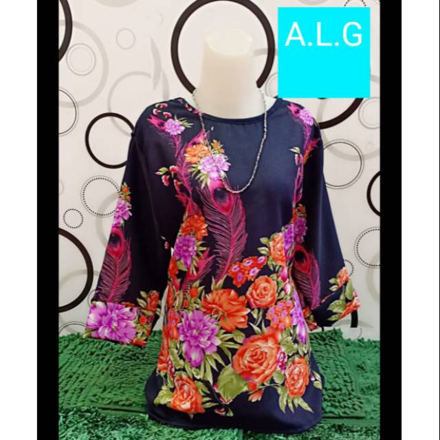 BLUS CEWEK IMPORT MOTIF BUNGA