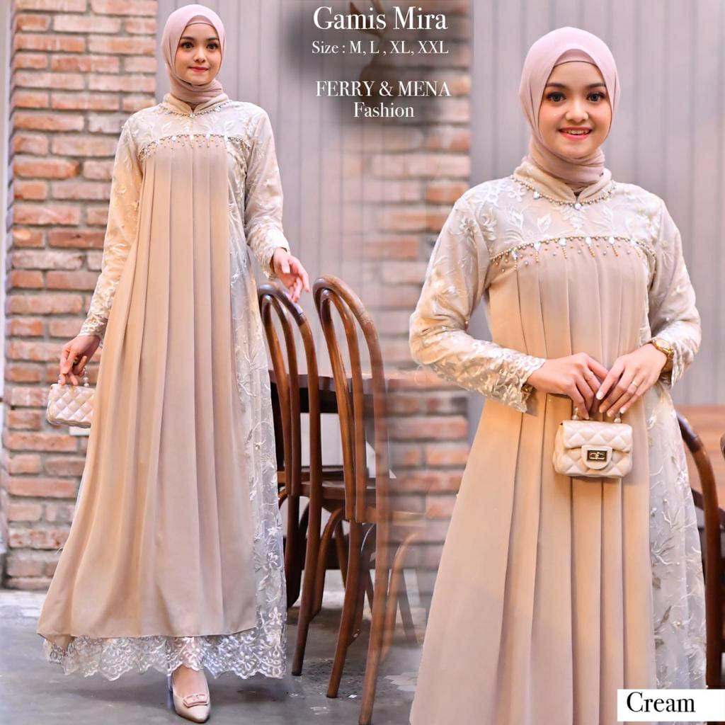 NEW ARRIVAL Bisa JUMBO- Dress Brukat Gamis Brukat Premium Myra Mira Terbaru 2022 | Dress Kekinian Baju Lamaran Tunangan Wisuda