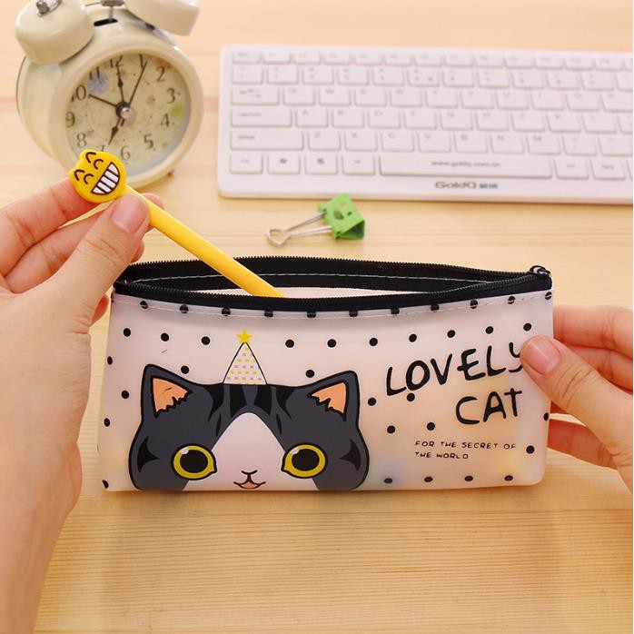 COD KOTAK PENSIL MOTIF KUCING LUCU UNIK / KOTAK PULPEN / TEMPAT ALAT TULIS FS PP106-3