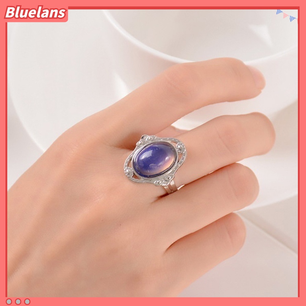 Bluelans Vintage Unisex Mood Changing Color Ring Adjustable Temperature Control Band