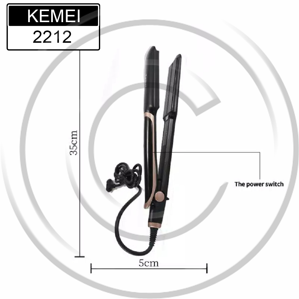 KEMEI / KM-2212 / Catokan Rambut Plat Lebar Lurus InfraRed