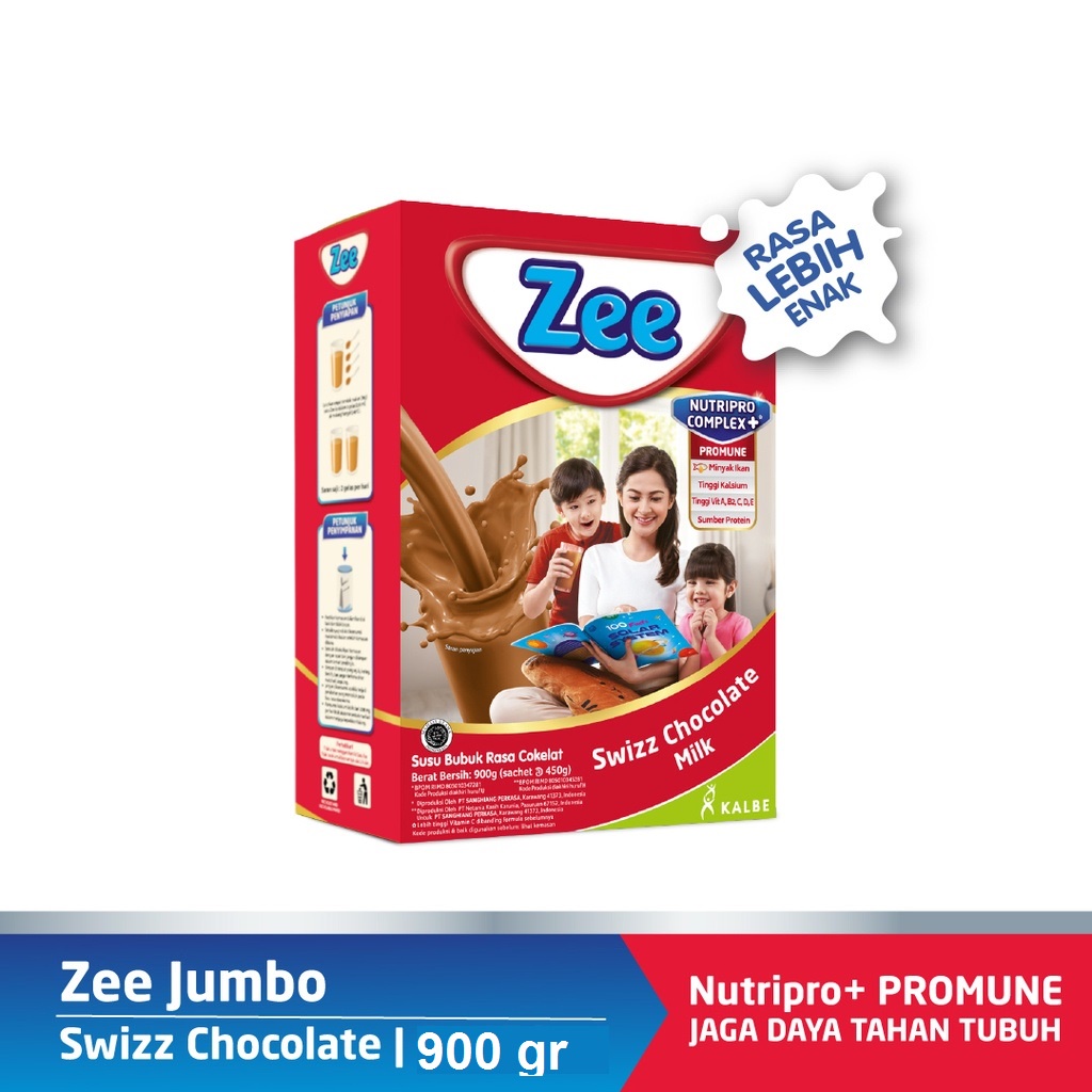 ZEE Reguler Coklat 900gr Susu Pertumbuhan Anak 3-12 Tahun
