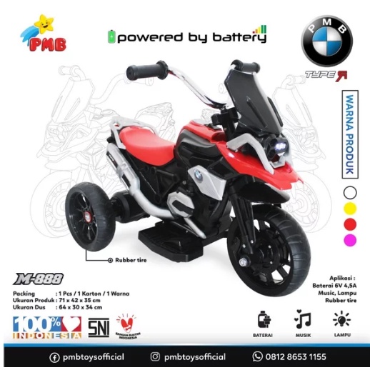 Motor Aki Anak PMB M888 - Motor Mainan Anak