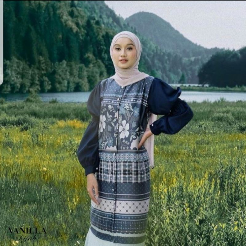 Binar Blouse Vanilla Hijab