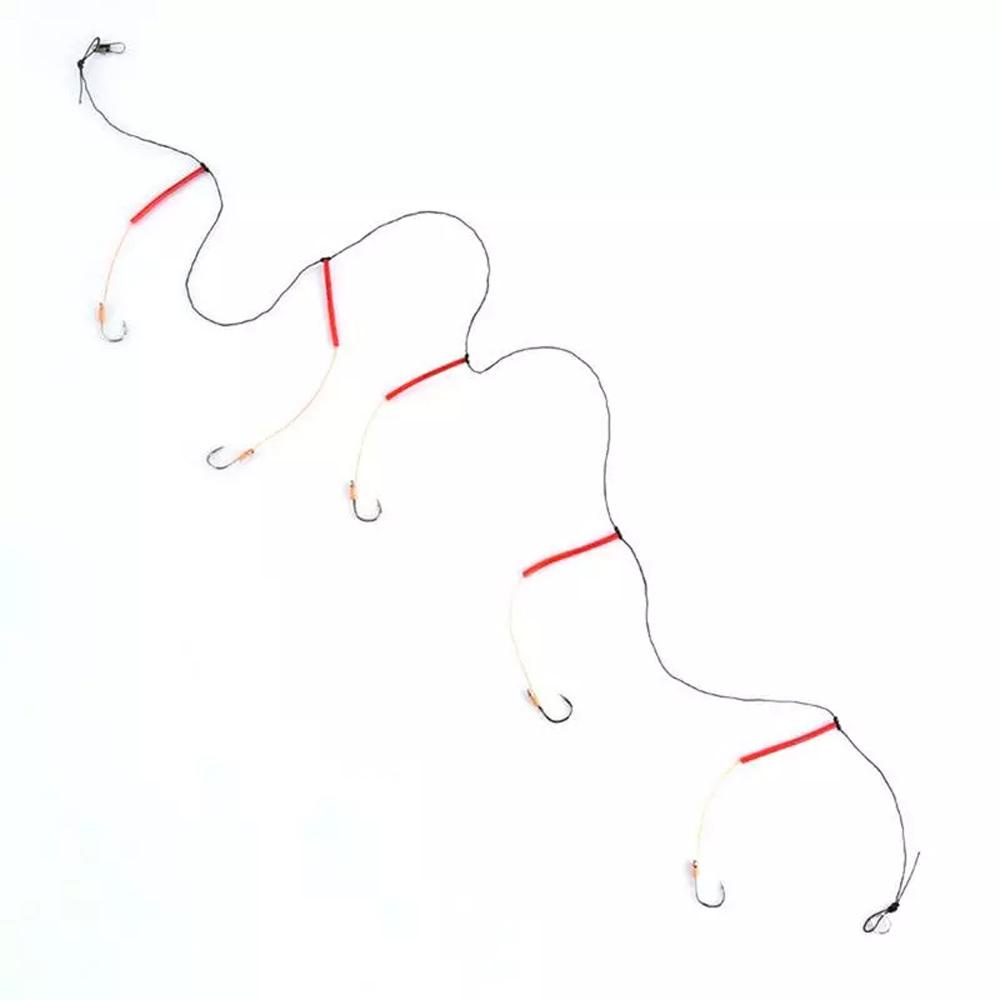 Nickolas1 String Hook Set 5kait Umpan Pancing Kail Kecil5 # -13 # Single Hook Pesca Umpan Fishhooks Putar