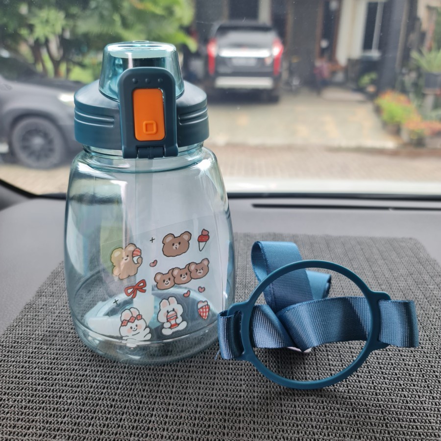 Botol Anak Big Belly Children's Cup Bottle + Stiker / Cangkir Air Minum Jerami Besar 1100 ML - H487
