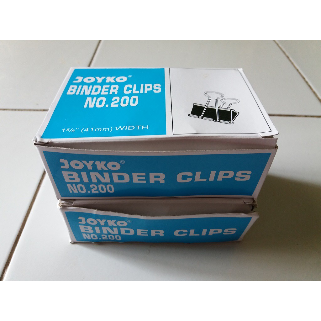 Binder Clip Joyko 200 (1 kotak besar isi 12 pcs) | Shopee