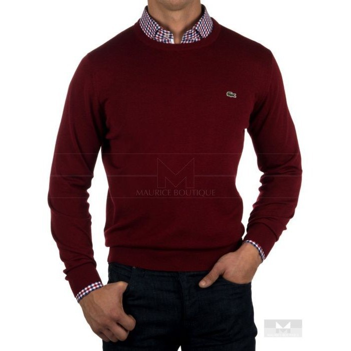 PROMO  Sweater Rajut pria Lacoste Knite Sweater Rajut DD