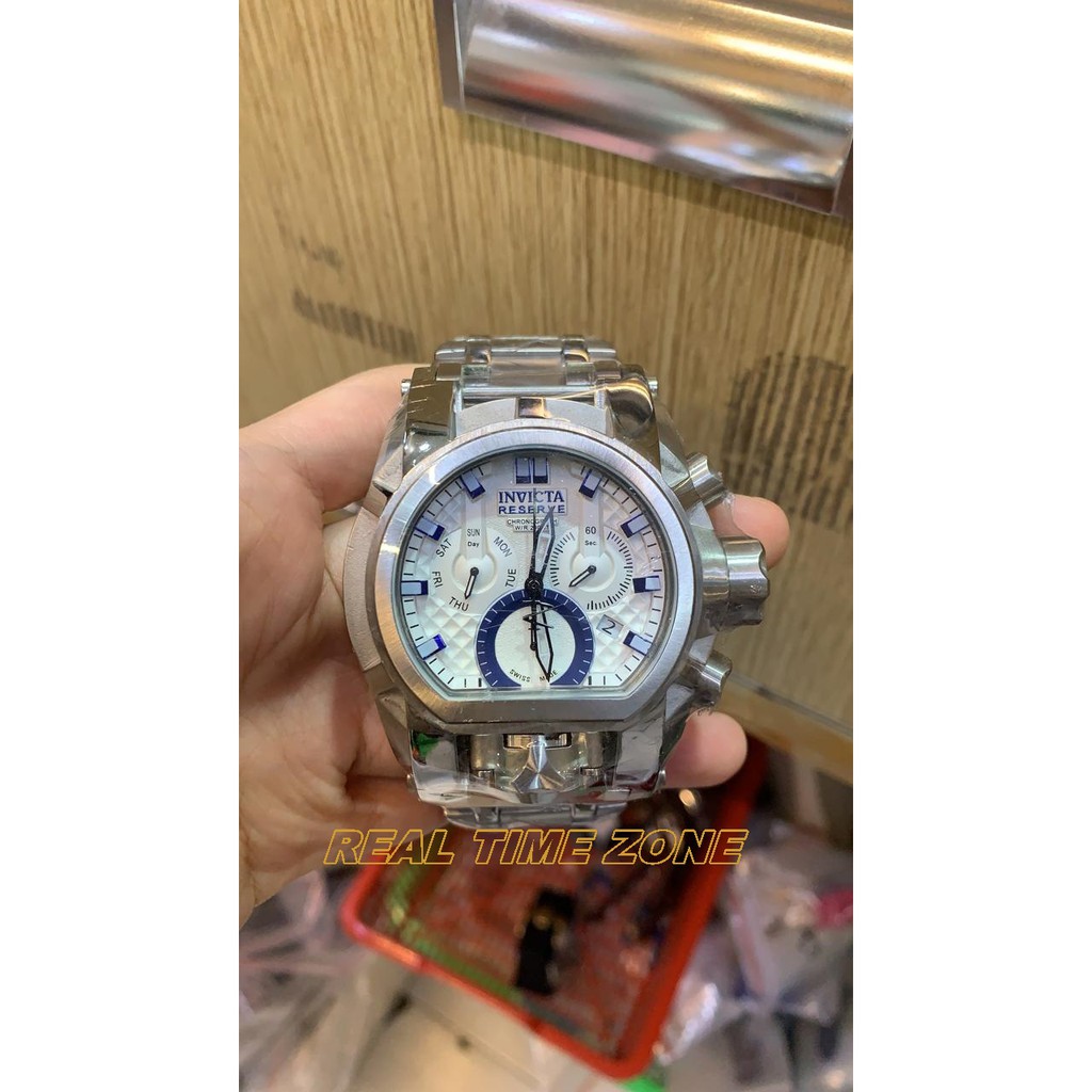 Jam Tangan Besar Invicta Bolt Zeus Silver Stainless Garansi 1th