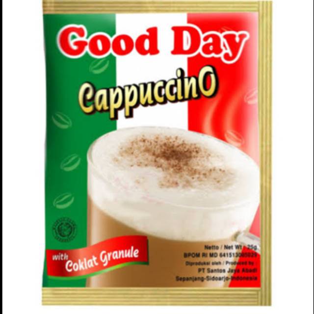 

GOOD DAY CAPPUCCINO WHITE coklat granule 25 grm