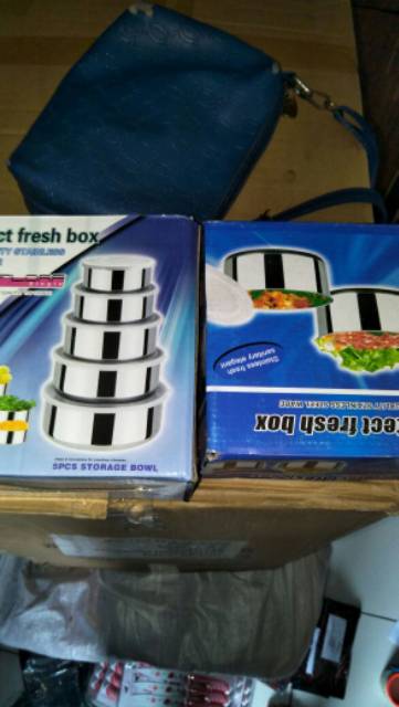 Protect Fresh Box - Rantang Stainless 5 Susun Tutup Plastik