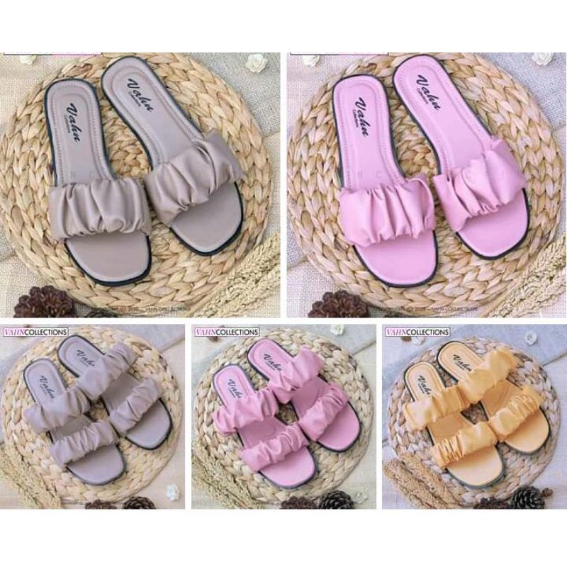 sandal teplek wanita tali kerut 1&2