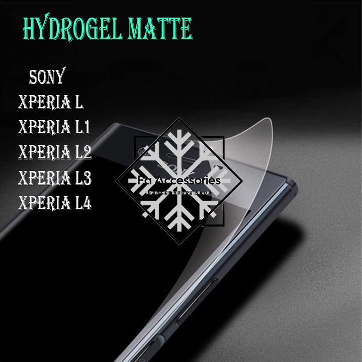 FA ANTI GORES JELLY HYDROGEL MATTE SONY XPERIA L L1 L2 L3 L4 1 2 3 4 FULL SCREEN PROTECTOR