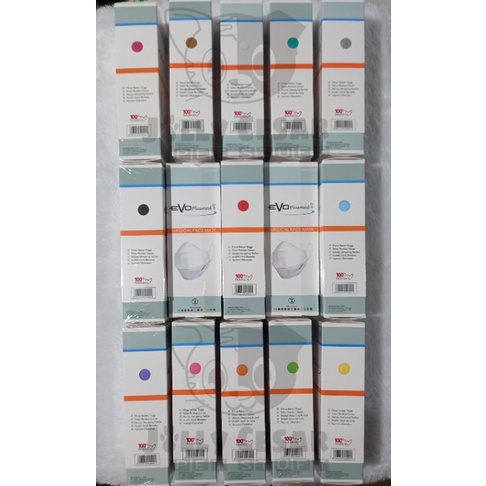 Masker Medis Evo Plusmed aneka warna 4D - Evo Med Plus isi 25 pcs