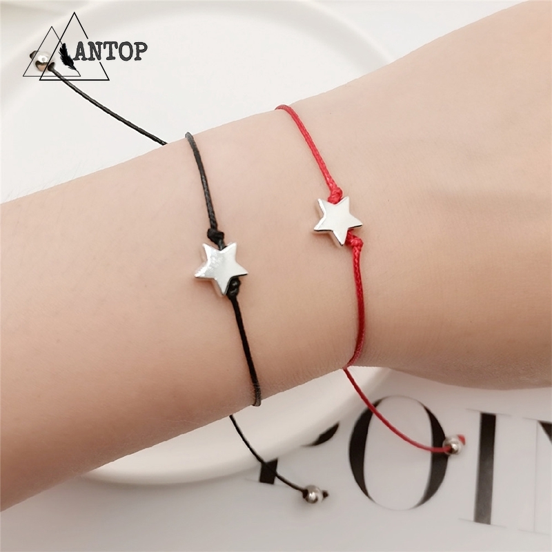 2 Pcs Gelang Magnet Couple Gelang Tali Etnik Persahabatan Anyaman Krisan Bunga Matahari Fashion Wanita Korea Pria Couple Bracelet Daisy Hitam ANTOP