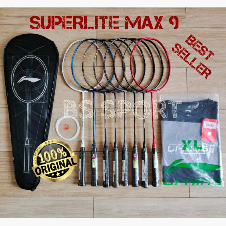 RAKET BADMINTON LINING G FORCE SUPERLITE MAX 9 MAX9 ORIGINAL 100%