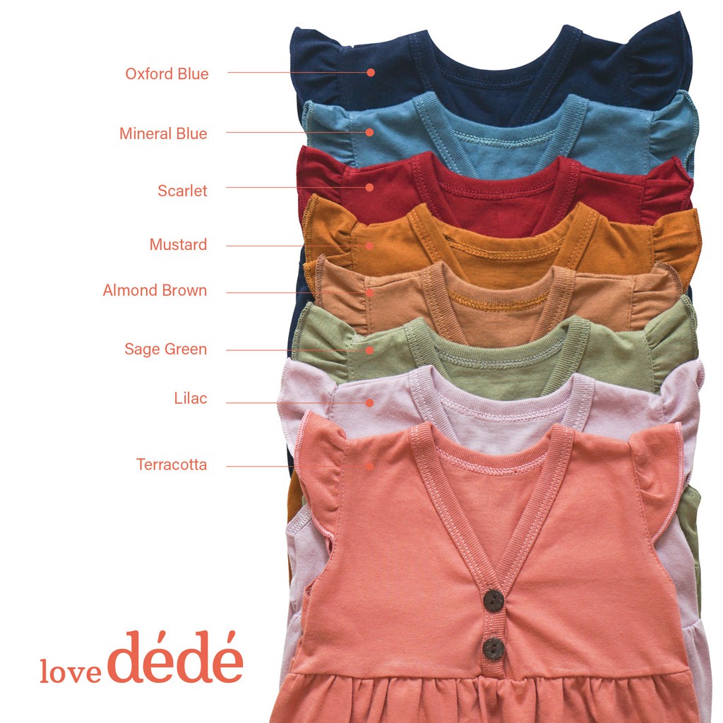 Lovedede - Kila Romper - Jumper Romper Bayi Perempuan Polos NB-12 bulan