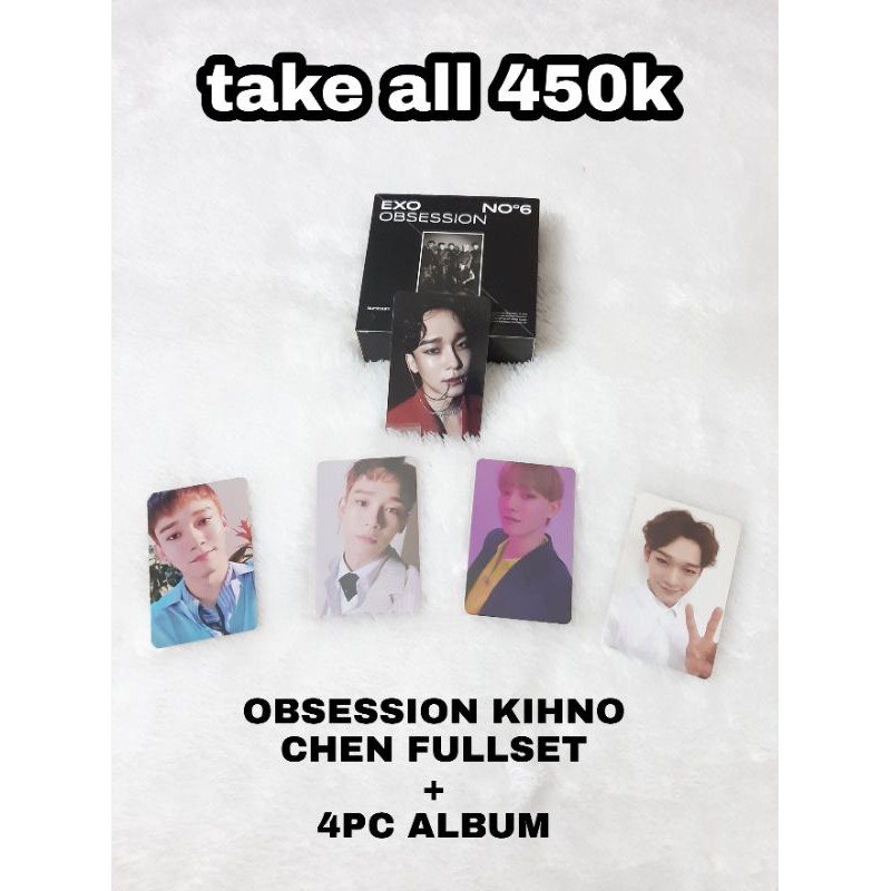 READY KIHNO EXO OBSESSION FULLSET PC CHEN + 4 OFFICIAL PC CHEN FROM ALBUM