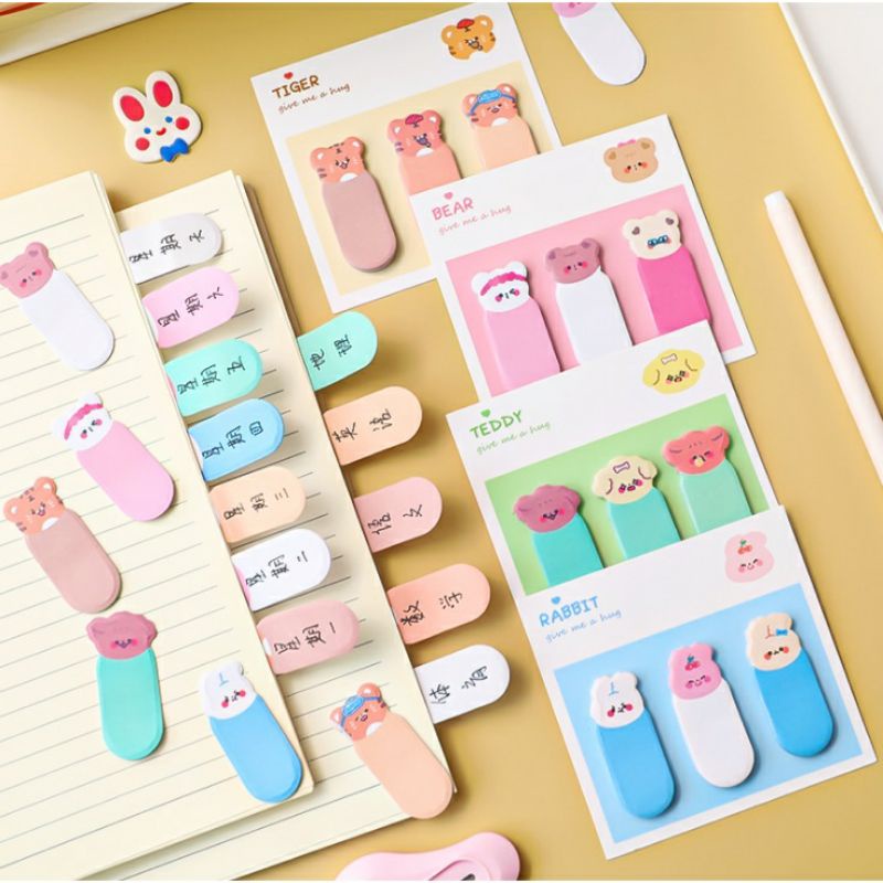 

MYUME.STORE || Sticky notes animal 3in1 Memo note tempel cute pet