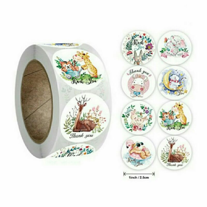 

Stiker Terima Kasih Hewan Lucu / Sticker Thank You Cute Animal