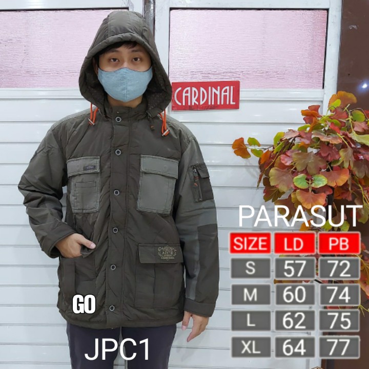 gos JPC CARDINAL JAKET PARASUT Cowok Casual Jaket Tebal Cowok Keren