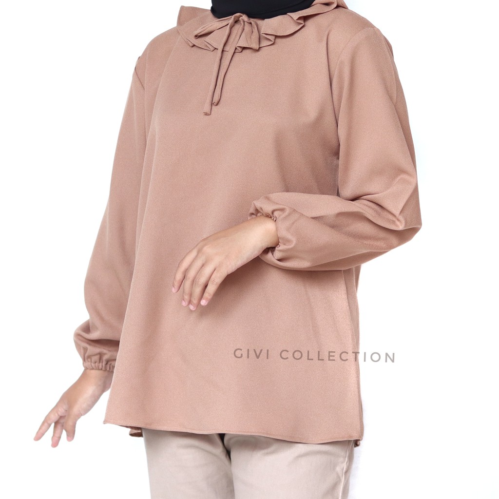Mecca blouse /atasan wanita / blouse wanita-mocca