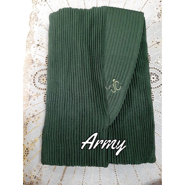 BERGO PLISKET GOTIK/JILBAB MURAH/KHIMAR INSTAN-Army