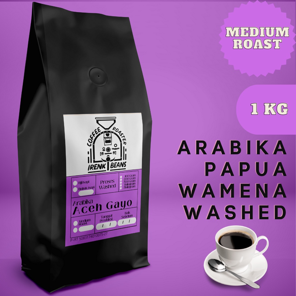 

Kopi Arabica Papua Wamena 1000g Biji Bubuk