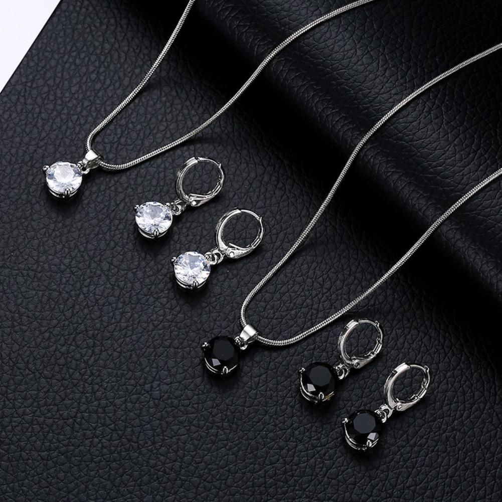 Set Kalung Anting Permata Berlian Rantai Snake Halus Fashion Aksesoris Korea Dalika