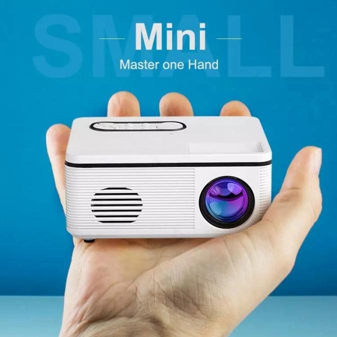 Mini Projector 600Lumens 1080P Full HD Wifi Android Home beamer Video stock ada