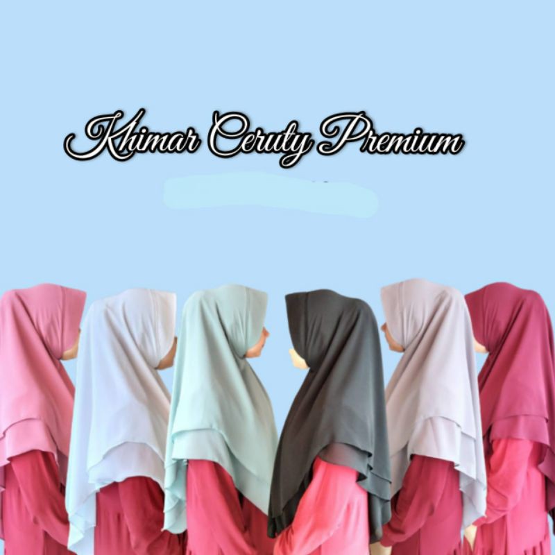 Khimar Ceruty Babydoll (Jilbab Syar'i 2 lapis)