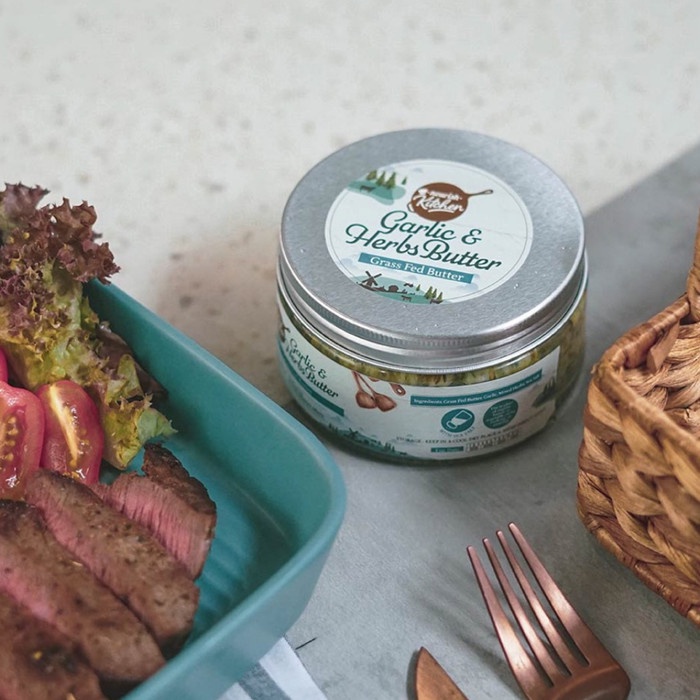 

butter-mentega- garlic herbs butter (grass fed butter) 200gr -mentega-butter.
